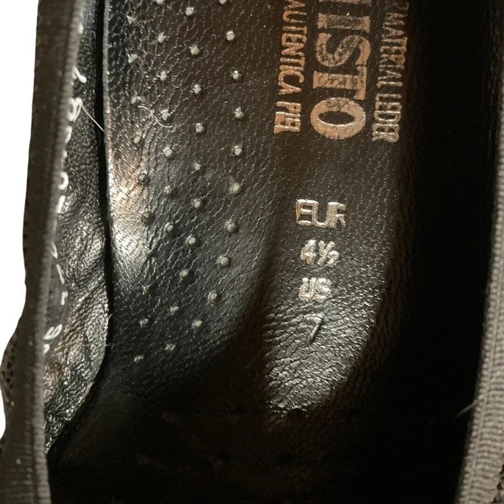 Mephisto Women's Elettra Ballet Flats BlackPatent Leather Slip On Size 7 Comfort